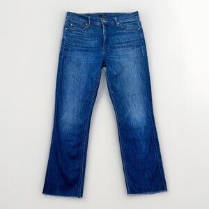 Mother Jeans Womens 31 Medium Wash The Mid Rise Dazzler Crop Fray